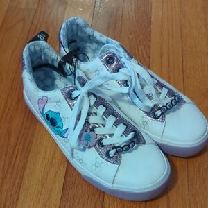 Disney White Sneakers with Purple Details
